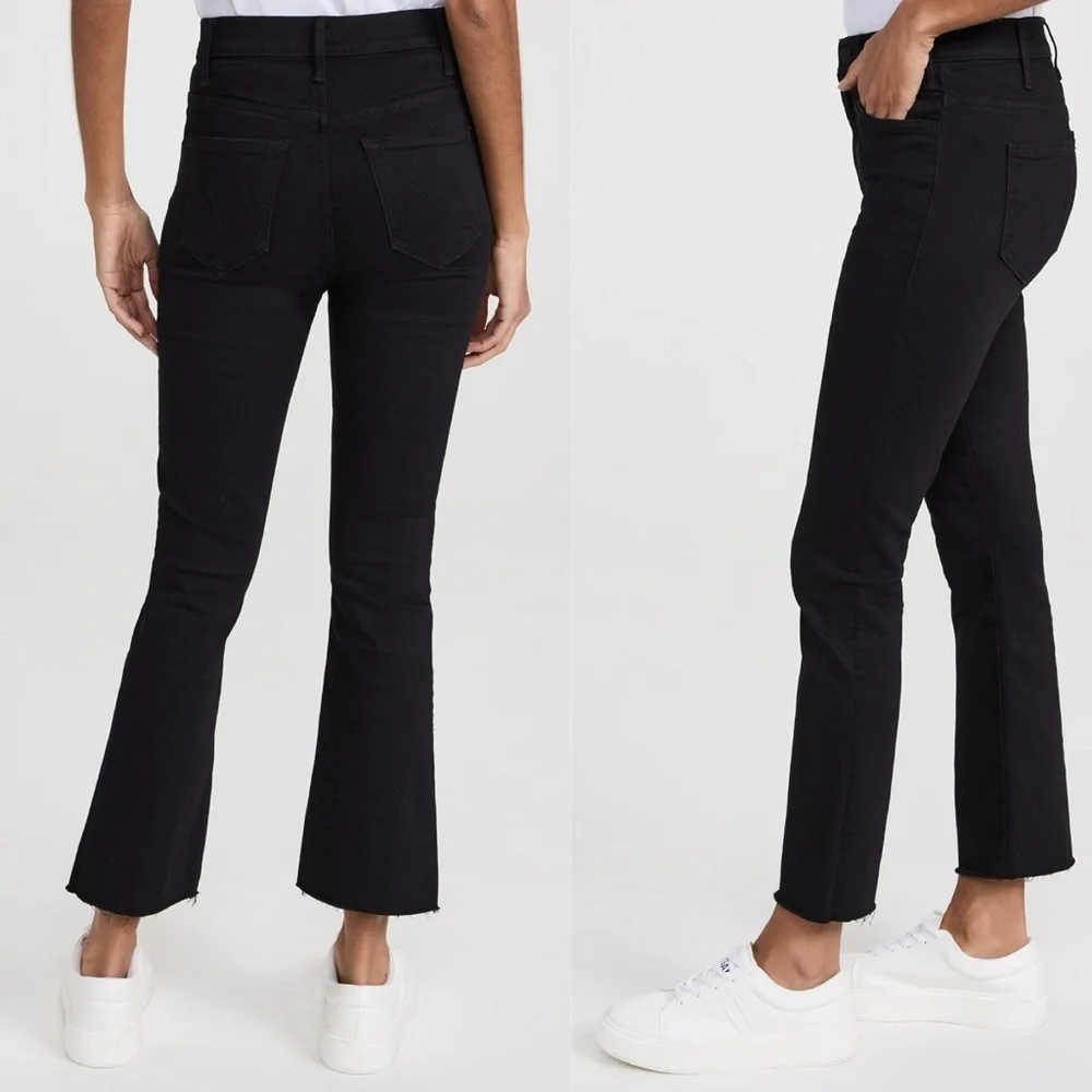 MOTHER The Hustler High-Rise Ankle Fray Jeans in Not Guilty